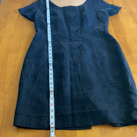 Vintage Santa Fe Short Sleeve Linen Dress Black - Picture 9 of 11